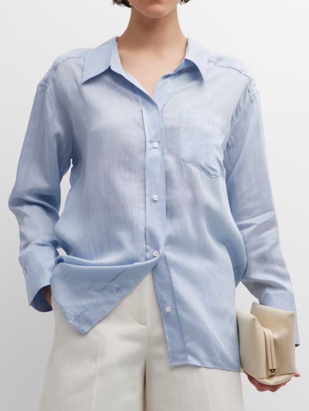 Callas Milano Petra Striped Button-Down Shirt.